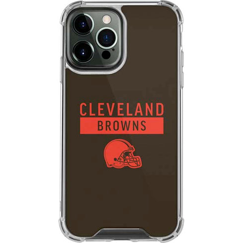 NFL Cleveland Browns Brown Performance Series iPhone 14 Pro Max Clear Case