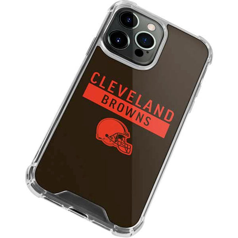 NFL Cleveland Browns Brown Performance Series iPhone 15 Pro Max Clear Case