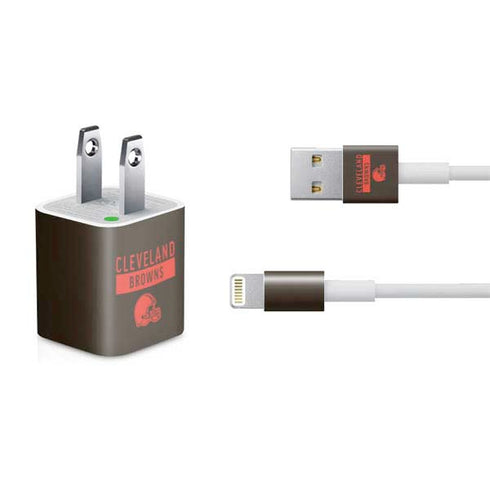 NFL Cleveland Browns Brown Performance Series iPhone Charger (5W USB) Skin