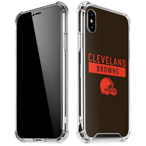 NFL Cleveland Browns Brown Performance Series iPhone XS Max Clear Case