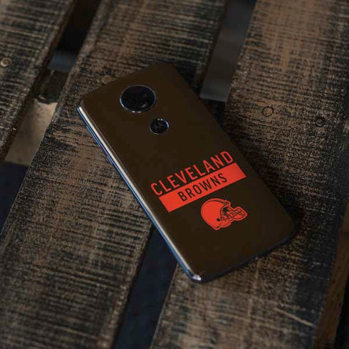 NFL Cleveland Browns Brown Performance Series Moto E5 Plus Skin