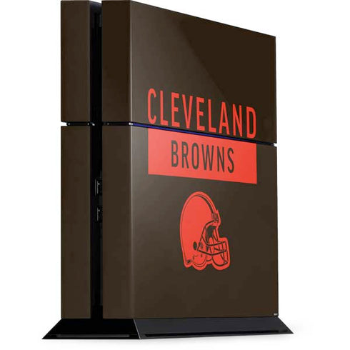 NFL Cleveland Browns Brown Performance Series PS4 Console Skin