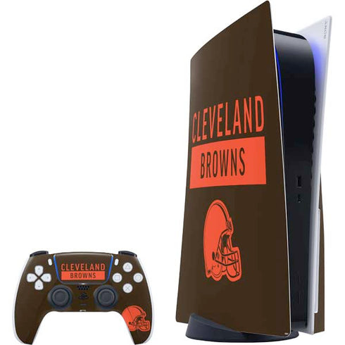 NFL Cleveland Browns Brown Performance Series PS5 Bundle Skin