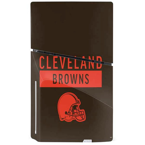 NFL Cleveland Browns Brown Performance Series PS5 Slim Disk Bundle Skin