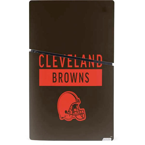 NFL Cleveland Browns Brown Performance Series PS5 Slim Digital Edition Bundle Skin