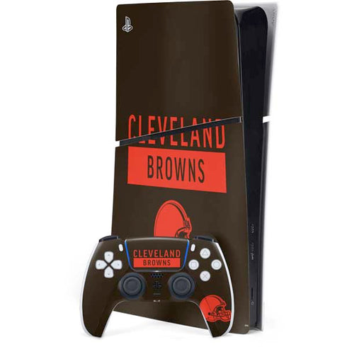 NFL Cleveland Browns Brown Performance Series PS5 Slim Digital Edition Console Skin
