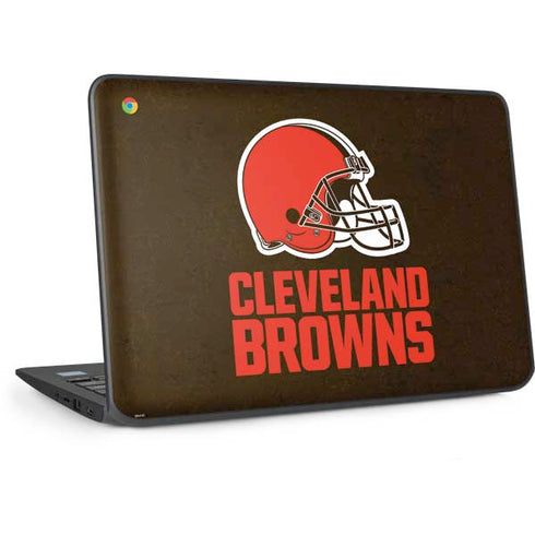 NFL Cleveland Browns Distressed HP Chromebook Skin