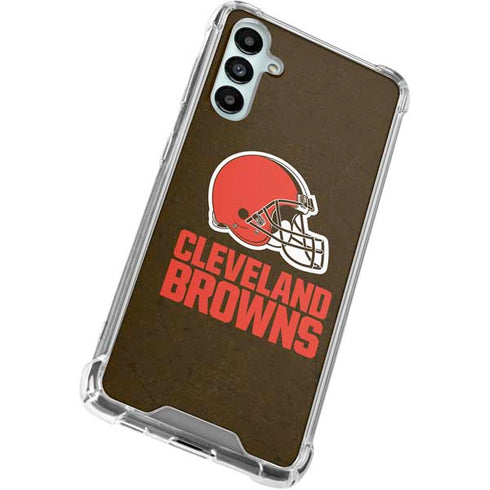 NFL Cleveland Browns Distressed Galaxy A15 5G Clear Case