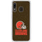 NFL Cleveland Browns Distressed Galaxy A20 Clear Case