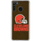 NFL Cleveland Browns Distressed Galaxy A21 Clear Case