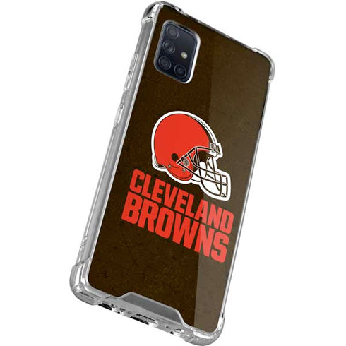 NFL Cleveland Browns Distressed Galaxy A51 5G Clear Case