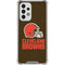 NFL Cleveland Browns Distressed Galaxy A53 5G Clear Case