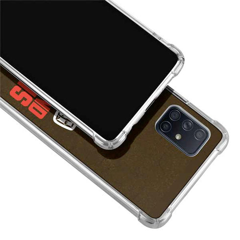 NFL Cleveland Browns Distressed Galaxy A71 5G Clear Case