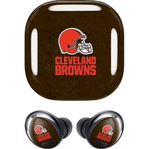 NFL Cleveland Browns Distressed Galaxy Buds Pro Skin