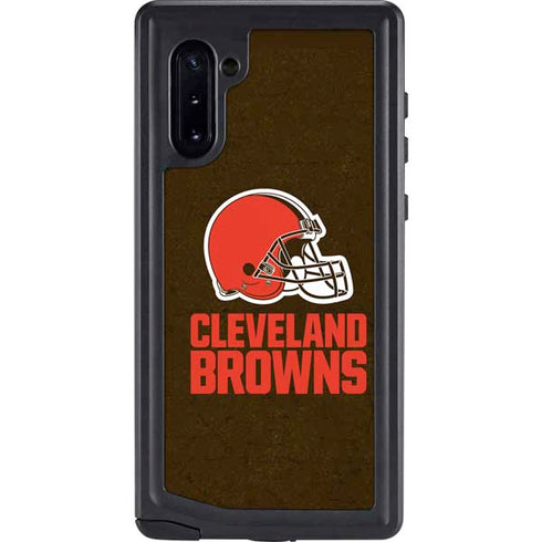 NFL Cleveland Browns Distressed Galaxy Note 10 Waterproof Case