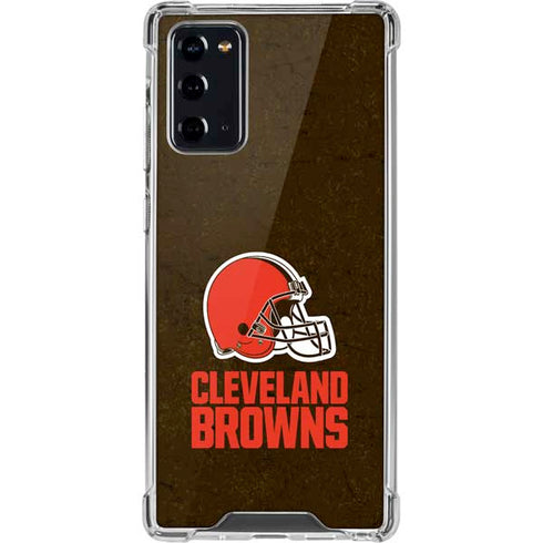 NFL Cleveland Browns Distressed Galaxy Note20 5G Clear Case
