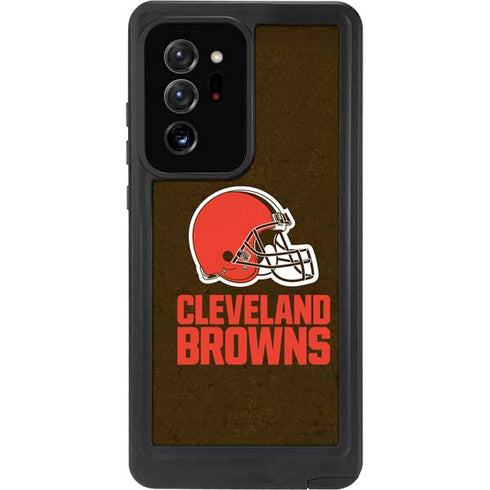 NFL Cleveland Browns Distressed Galaxy Note20 Ultra 5G Waterproof Case