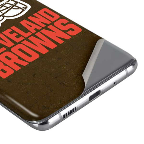NFL Cleveland Browns Distressed Galaxy S20 Plus Skin
