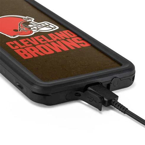 NFL Cleveland Browns Distressed Galaxy S20 Plus Waterproof Case