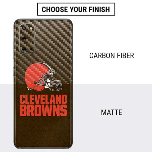 NFL Cleveland Browns Distressed Galaxy S20 Skin