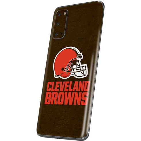 NFL Cleveland Browns Distressed Galaxy S20 Skin