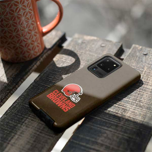 NFL Cleveland Browns Distressed Galaxy S20 Ultra 5G Pro Case