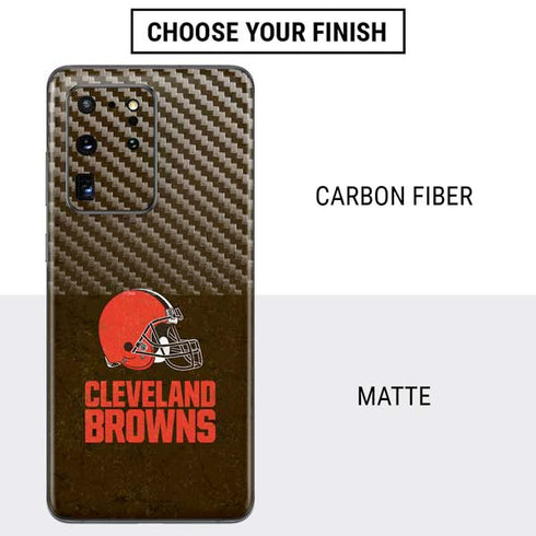 NFL Cleveland Browns Distressed Galaxy S20 Ultra 5G Skin