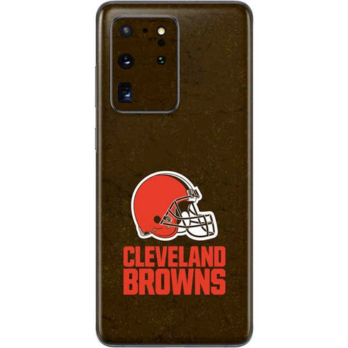 NFL Cleveland Browns Distressed Galaxy S20 Ultra 5G Skin