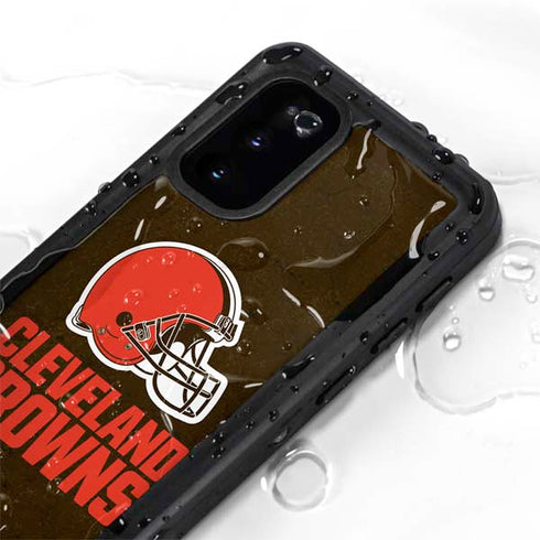 NFL Cleveland Browns Distressed Galaxy S20 Waterproof Case