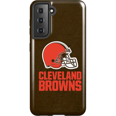 NFL Cleveland Browns Distressed Galaxy S21 5G Pro Case