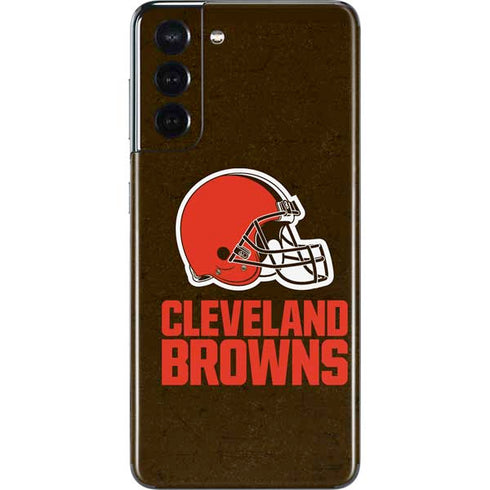 NFL Cleveland Browns Distressed Galaxy S21 5G Skin