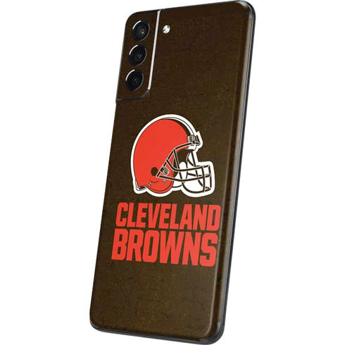 NFL Cleveland Browns Distressed Galaxy S21 5G Skin