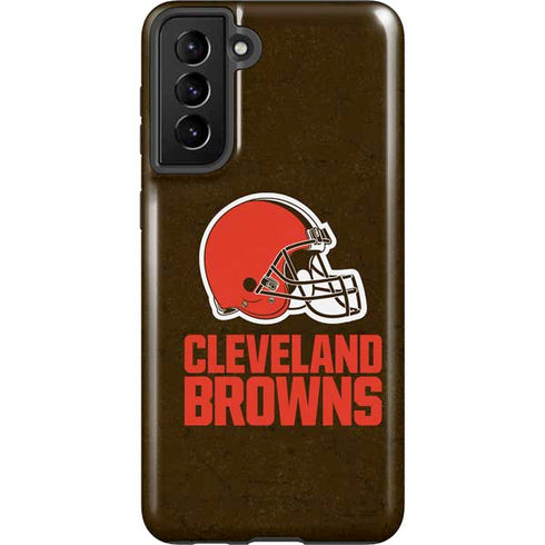 NFL Cleveland Browns Distressed Galaxy S21 FE Pro Case