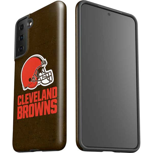 NFL Cleveland Browns Distressed Galaxy S21 FE Pro Case