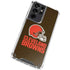 NFL Cleveland Browns Distressed Galaxy S21 Ultra 5G Clear Case
