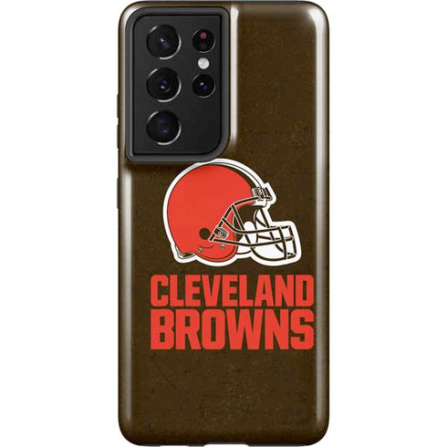 NFL Cleveland Browns Distressed Galaxy S21 Ultra 5G Pro Case