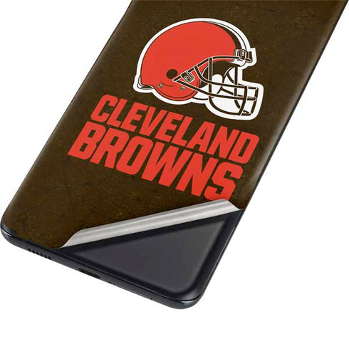 NFL Cleveland Browns Distressed Galaxy S21 Ultra 5G Skin