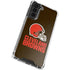 NFL Cleveland Browns Distressed Galaxy S22 Plus Clear Case