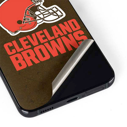 NFL Cleveland Browns Distressed Galaxy S22 Plus Skin