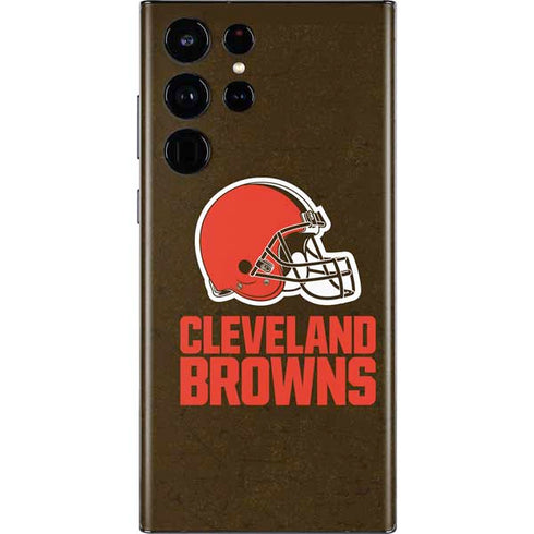 NFL Cleveland Browns Distressed Galaxy S22 Ultra Skin