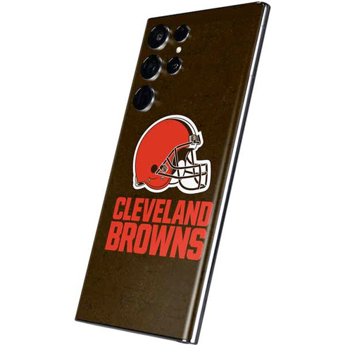 NFL Cleveland Browns Distressed Galaxy S22 Ultra Skin