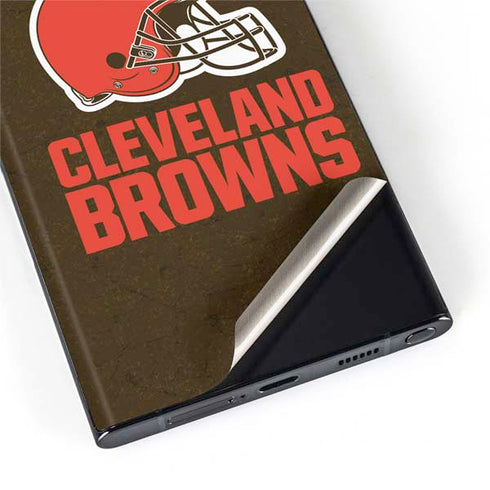 NFL Cleveland Browns Distressed Galaxy S22 Ultra Skin