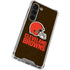 NFL Cleveland Browns Distressed Galaxy S23 Clear Case