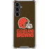 NFL Cleveland Browns Distressed Galaxy S23 FE Clear Case