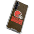 NFL Cleveland Browns Distressed Galaxy S23 FE Clear Case