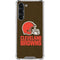 NFL Cleveland Browns Distressed Galaxy S23 Plus Clear Case