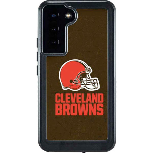 NFL Cleveland Browns Distressed Galaxy S23 Plus Waterproof Case