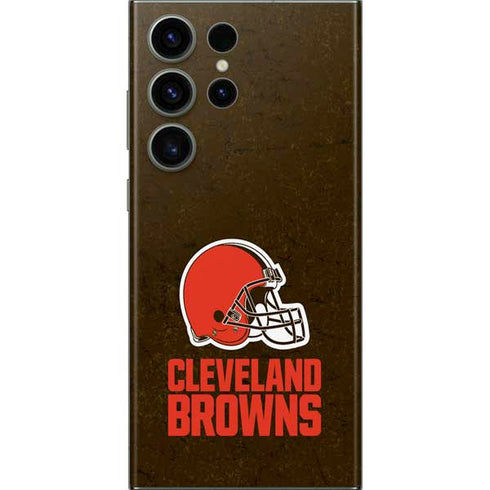 NFL Cleveland Browns Distressed Galaxy S23 Ultra Skin
