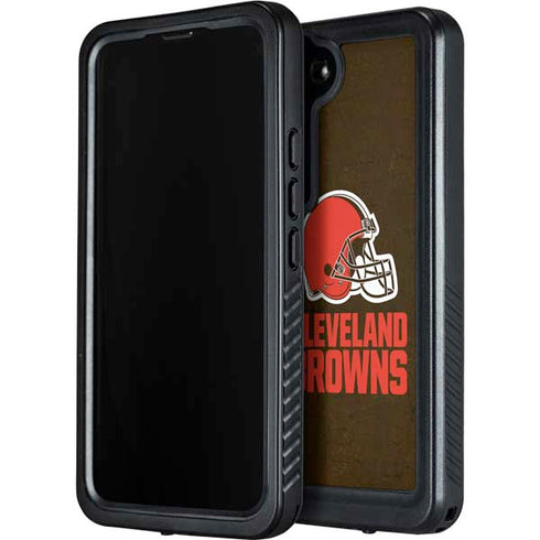 NFL Cleveland Browns Distressed Galaxy S23 Waterproof Case