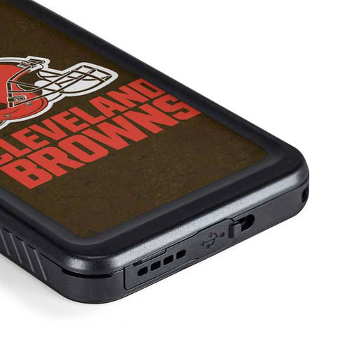 NFL Cleveland Browns Distressed Galaxy S23 Waterproof Case